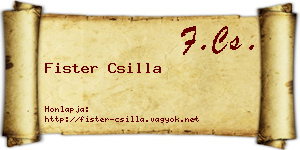 Fister Csilla névjegykártya
